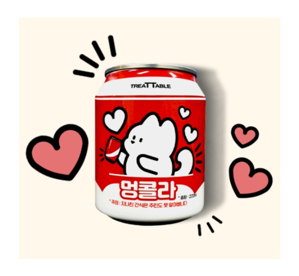 멍콜라(캔) 220ml 강아지 음료 파티용품