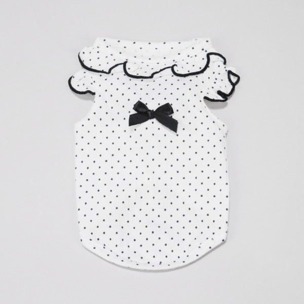 도트레이스민소매 XS~XL 화이트